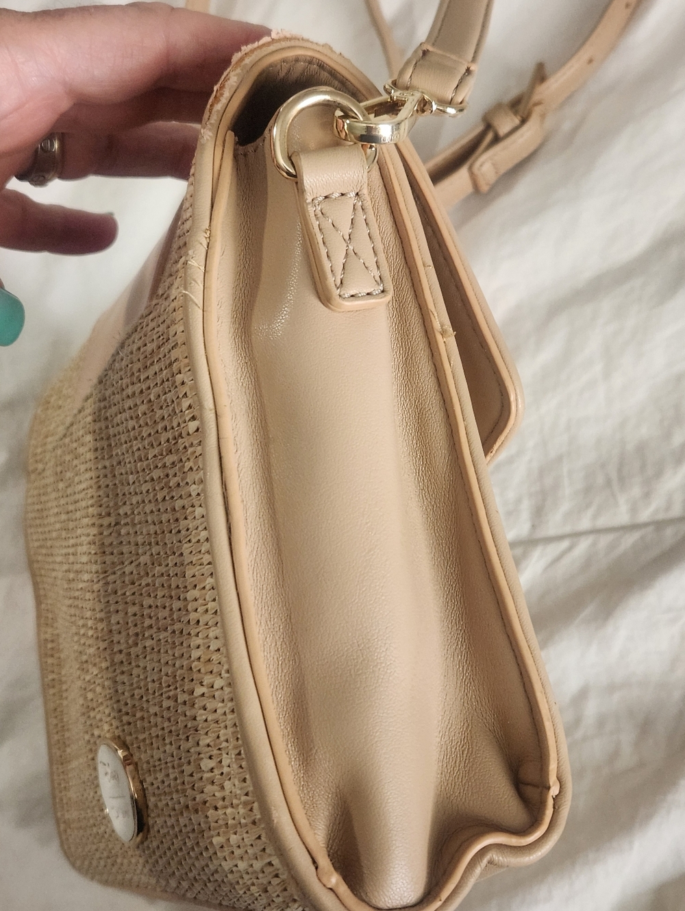 Disney Our Universe Bambi Weaved Basket Crossbody Bag Lightweight - Picture 5 of 12